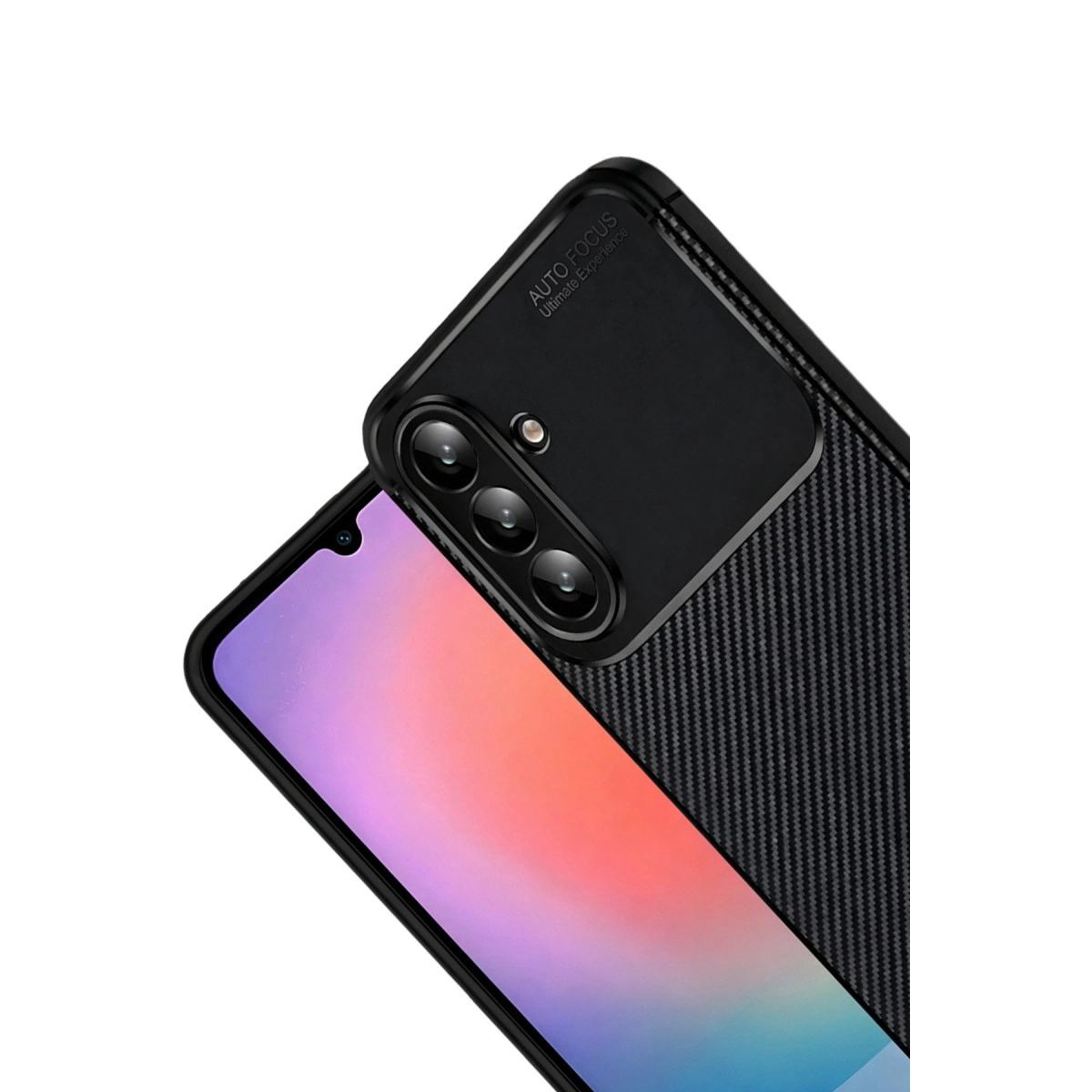 Samsung Galaxy A57 5g Auto Focus Karbon Kapak - Siyah