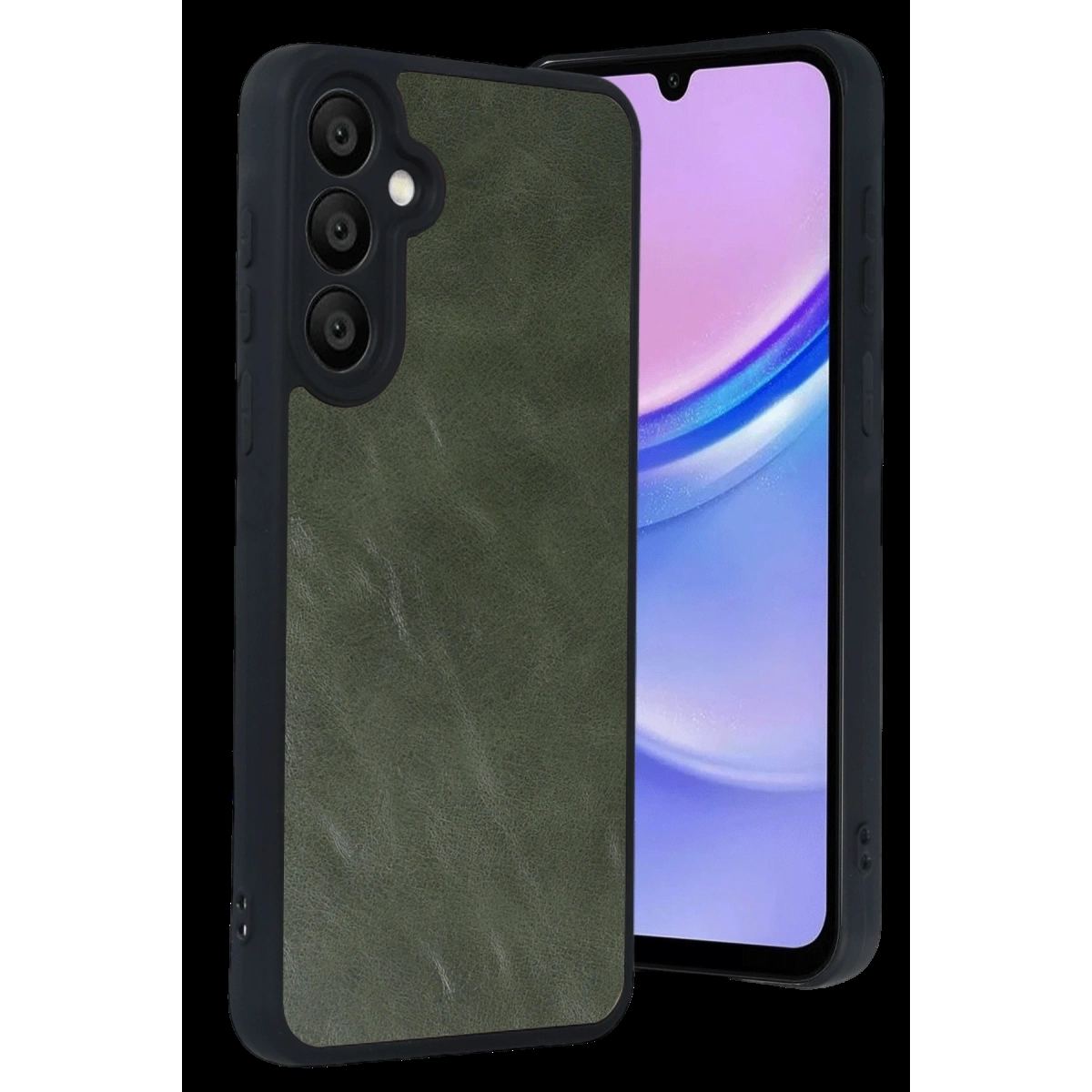 Samsung Galaxy A57 5g Aras Deri Kapak - Yeşil