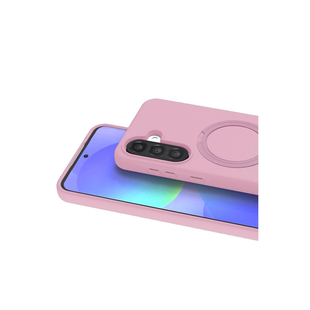 Samsung Galaxy A37 5g Regal Magsafe Standlı Kapak - Açık Pembe