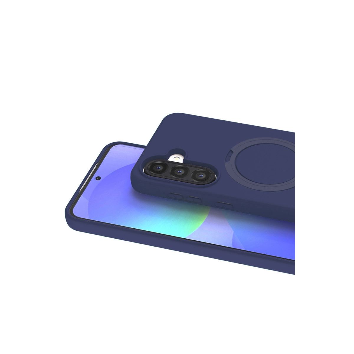Samsung Galaxy A37 5g Regal Magsafe Standlı Kapak - Lacivert