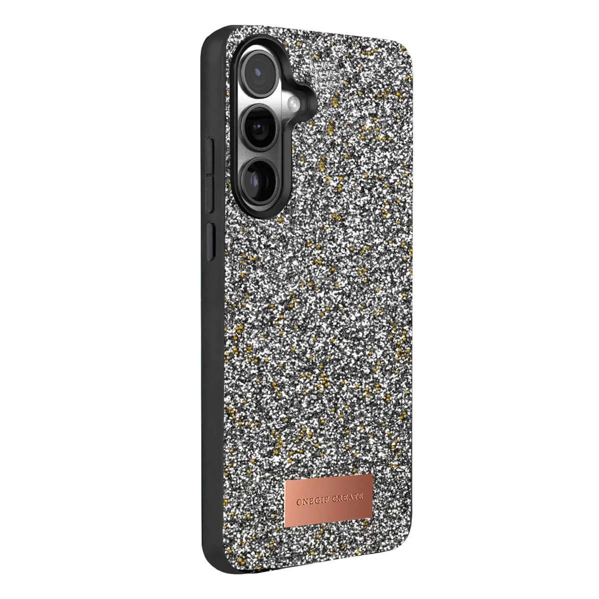 Onegif Samsung Galaxy A37 5g Bright Simli Kapak - Gold
