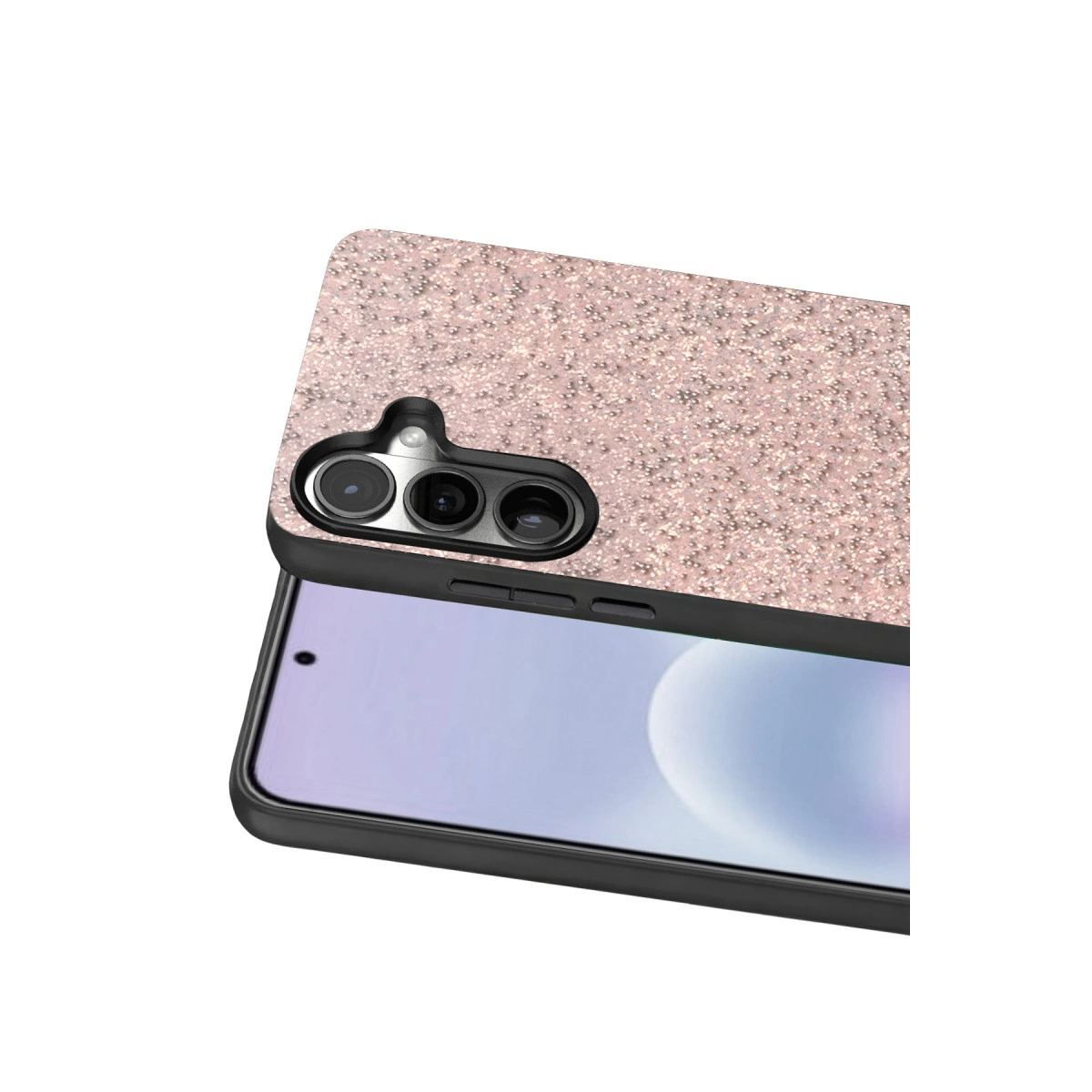 Onegif Samsung Galaxy A37 5g Bright Simli Kapak - Pembe