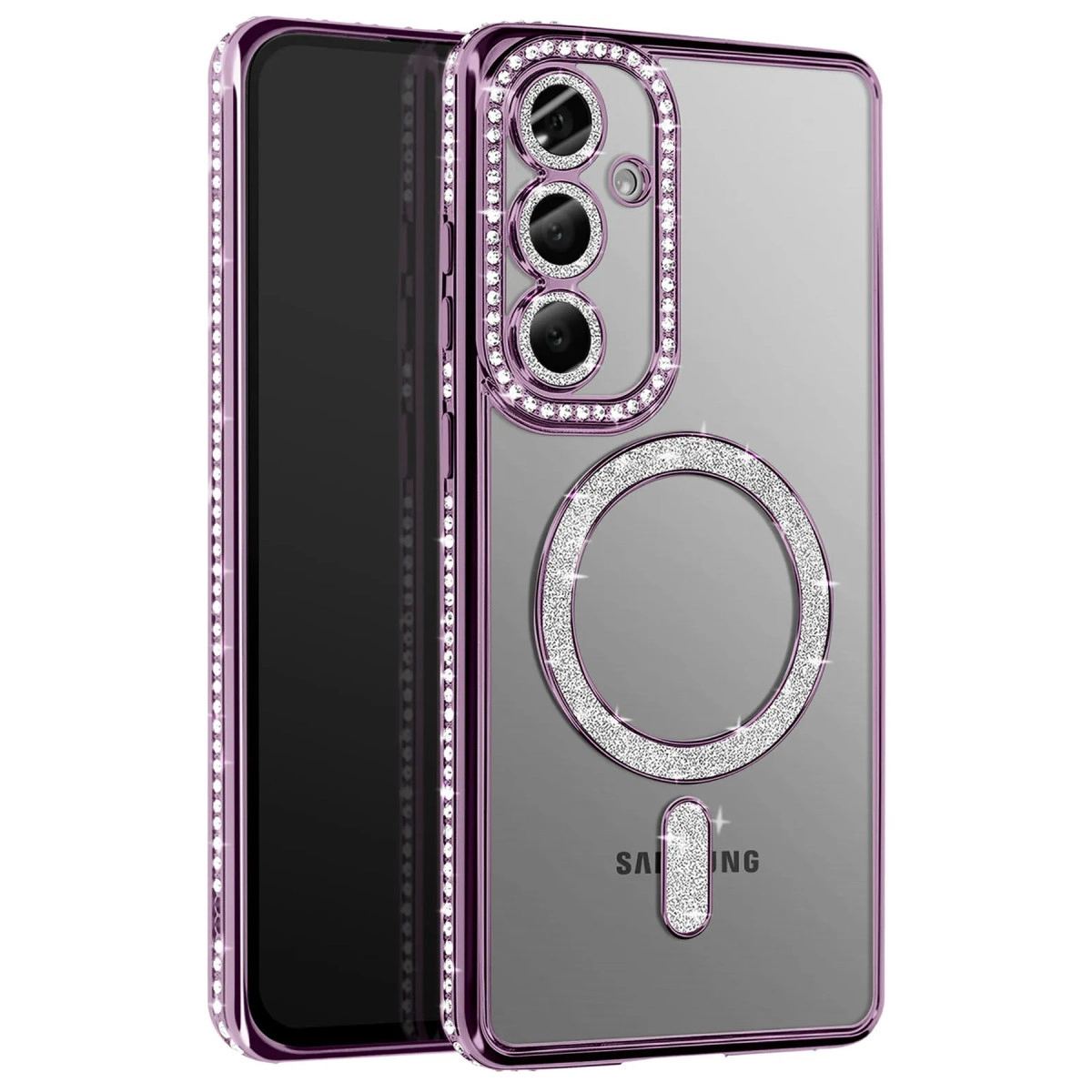 Joko Samsung Galaxy A37 5g Joke Simli Magneticsafe Kılıf - Derin Mor