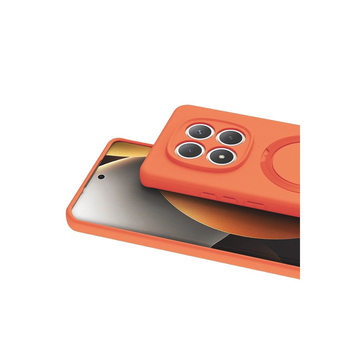 Xiaomi Redmi Note 15 Pro 4g Regal Magsafe Standlı Kapak - Turuncu