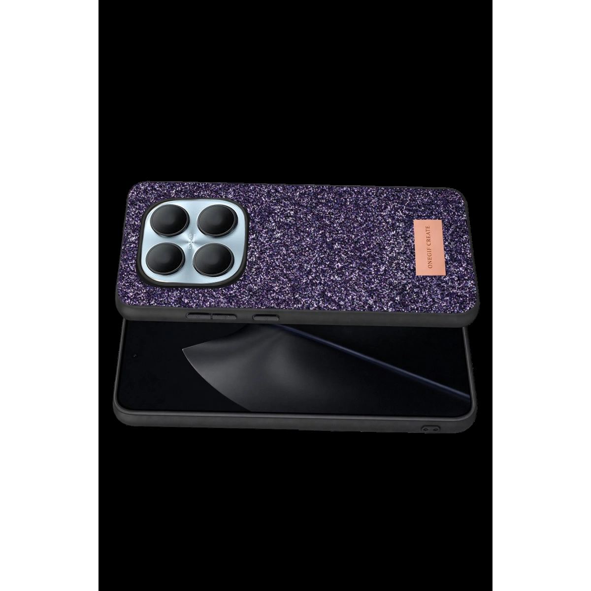 Onegif Xiaomi Redmi Note 15 Pro 4g Bright Simli Kapak - Derin Mor