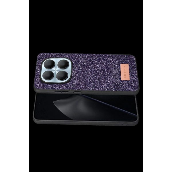 Onegif Xiaomi Redmi Note 15 4g Bright Simli Kapak - Derin Mor