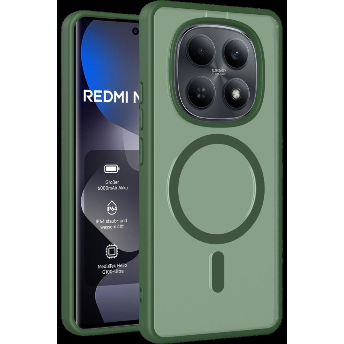 Joko Xiaomi Redmi Note 15 Pro 5g Jota Magsafe Kapak - Koyu Yeşil