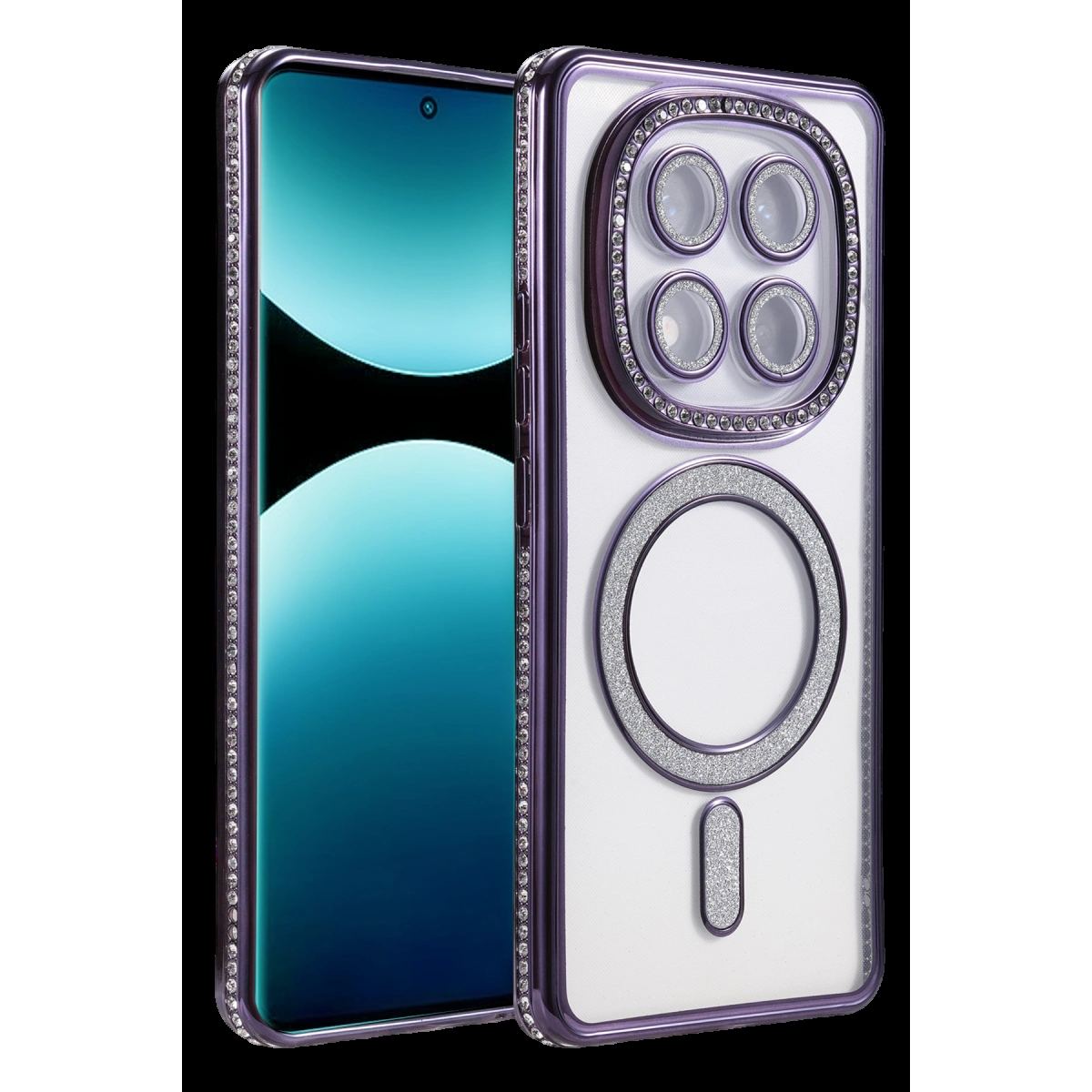 Xiaomi Redmi Note 15 4g Joke Simli Magneticsafe Kılıf - Derin Mor