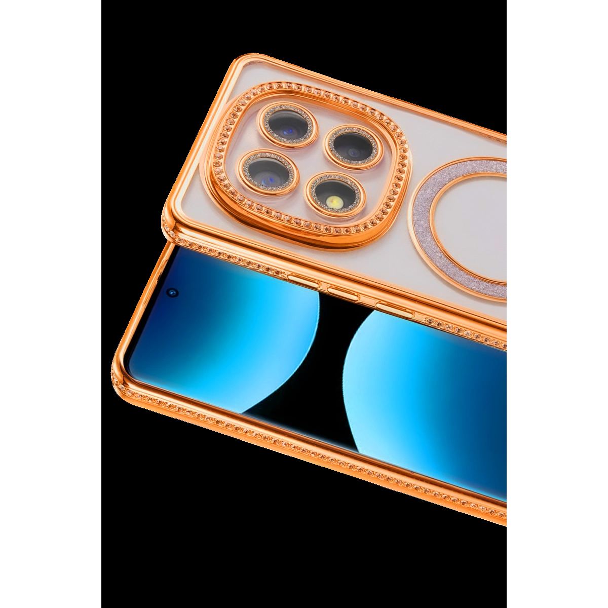 Xiaomi Redmi Note 15 4g Joke Simli Magneticsafe Kılıf - Turuncu