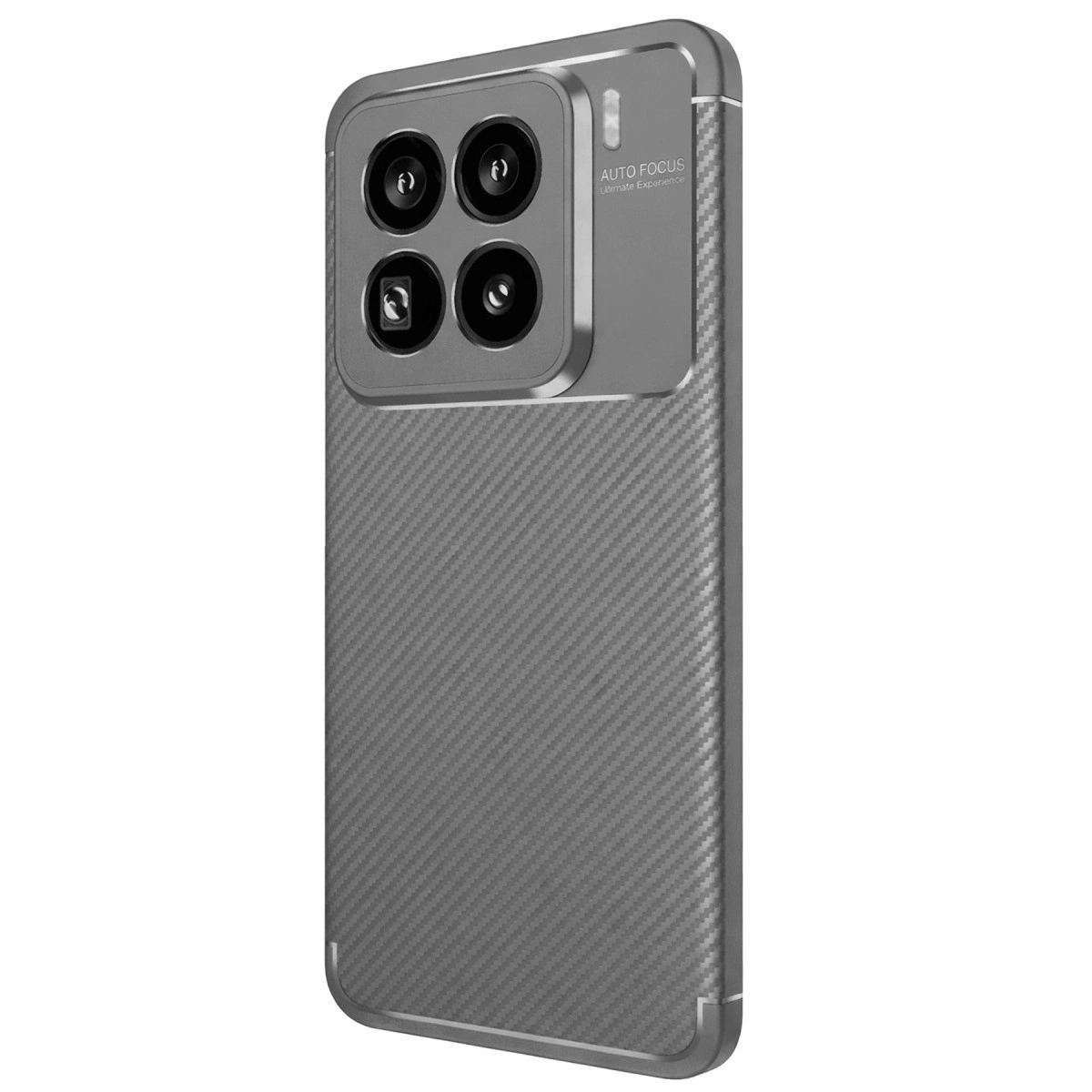 Xiaomi Mi 15 Pro Kılıf Auto Focus Karbon Kapak - Gri
