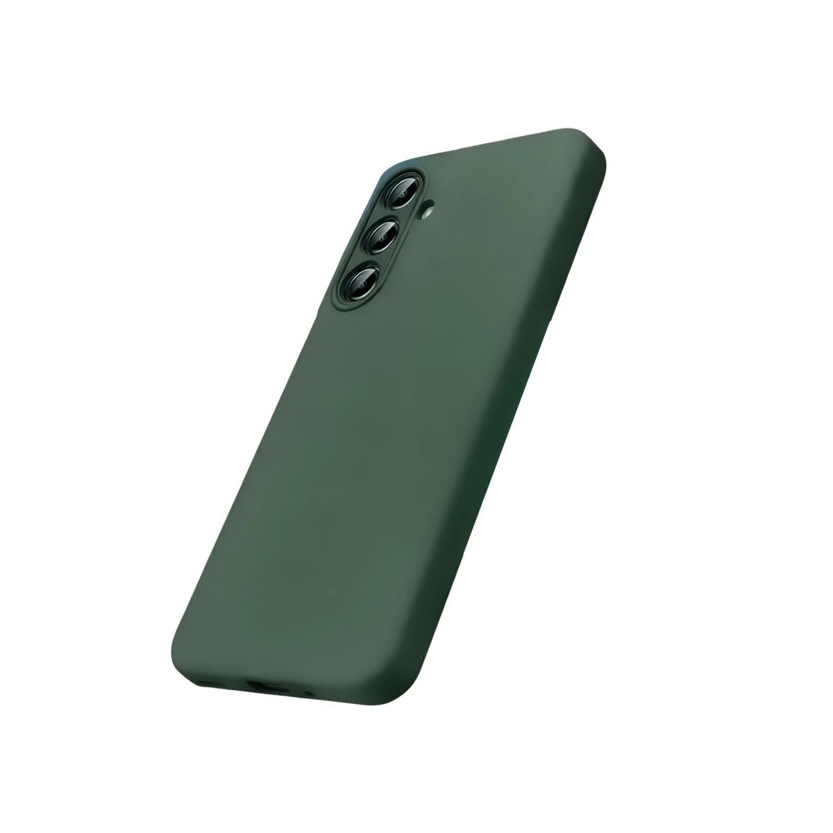 Samsung Galaxy S26 Nano İçi Kadife Silikon - Koyu Yeşil