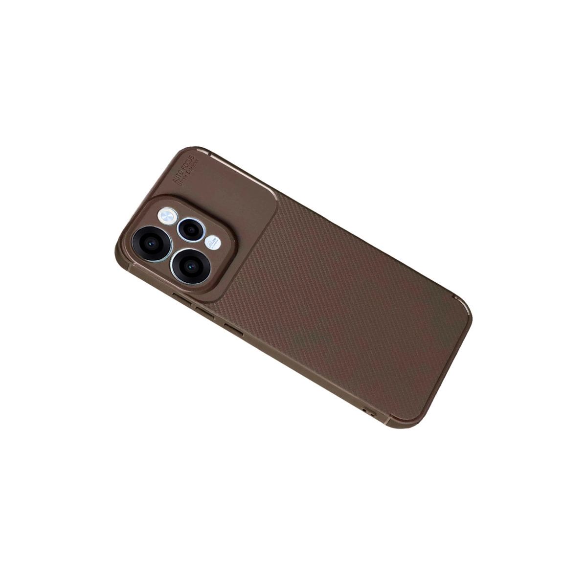 Oppo Reno 15 Auto Focus Karbon Kapak - Kahverengi