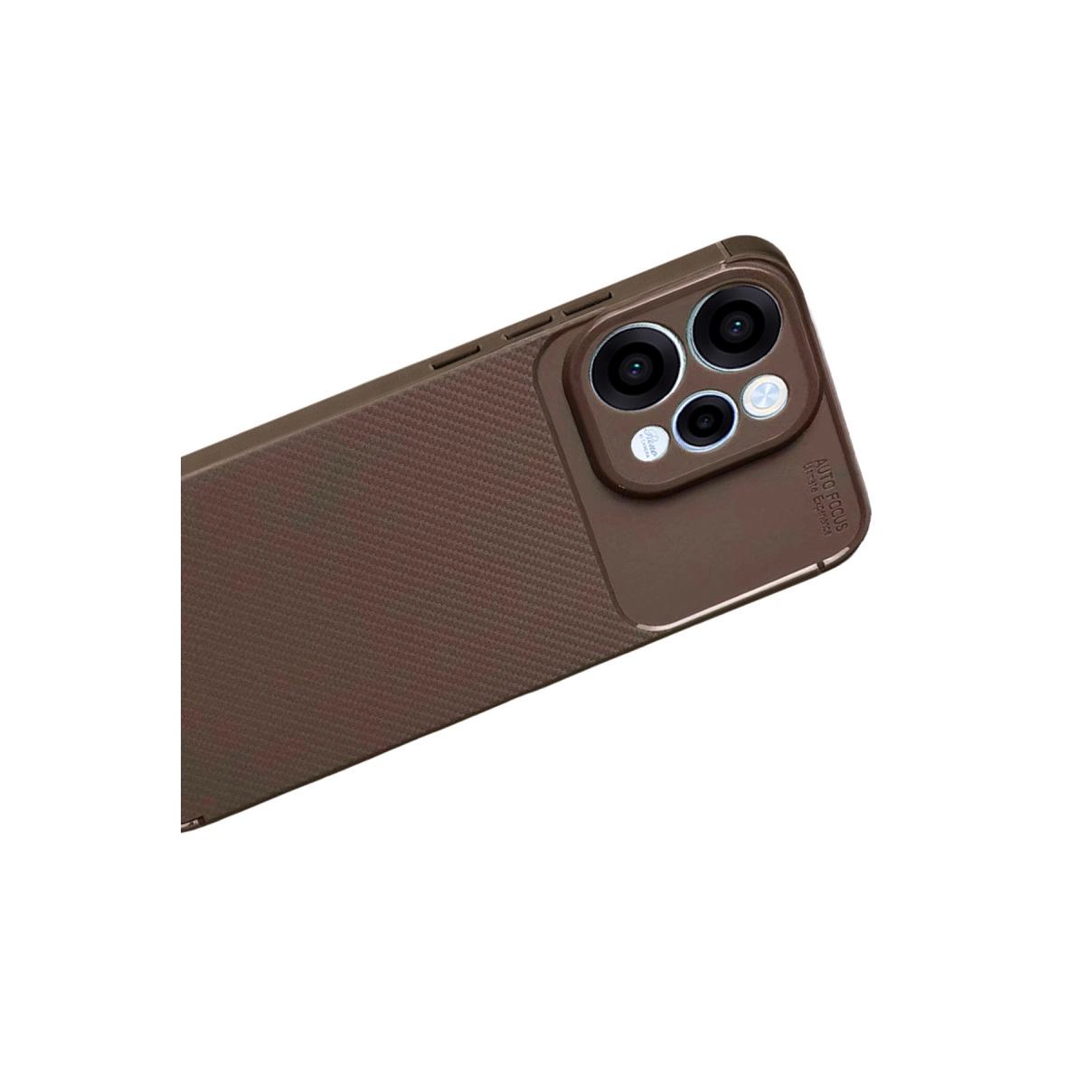 Oppo Reno 15 Auto Focus Karbon Kapak - Kahverengi