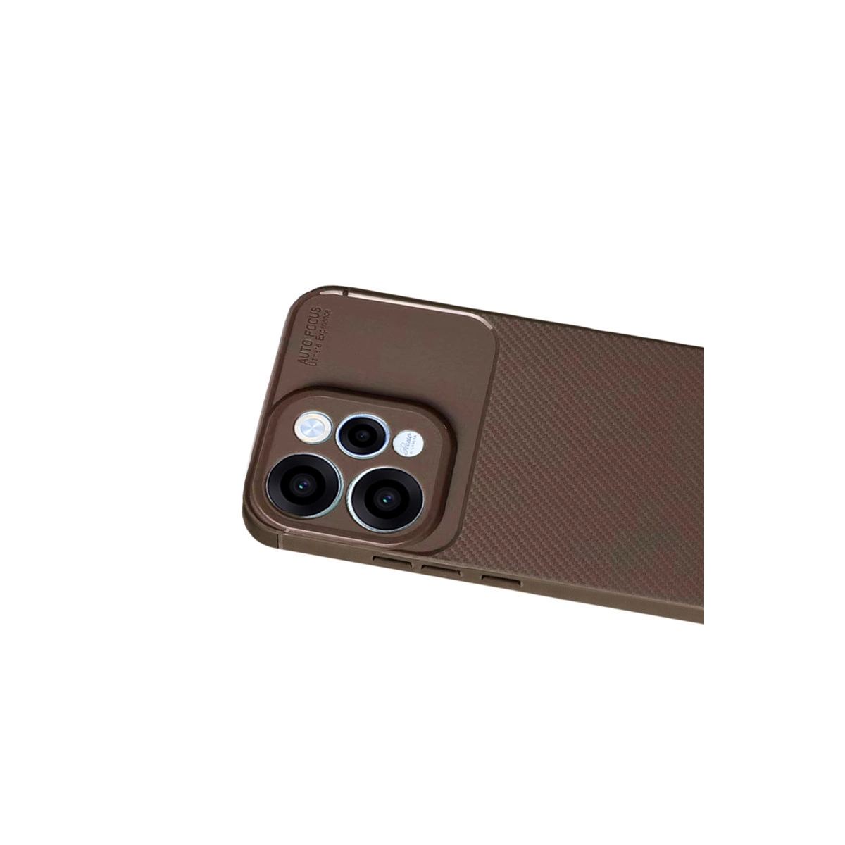 Oppo Reno 15 Auto Focus Karbon Kapak - Kahverengi