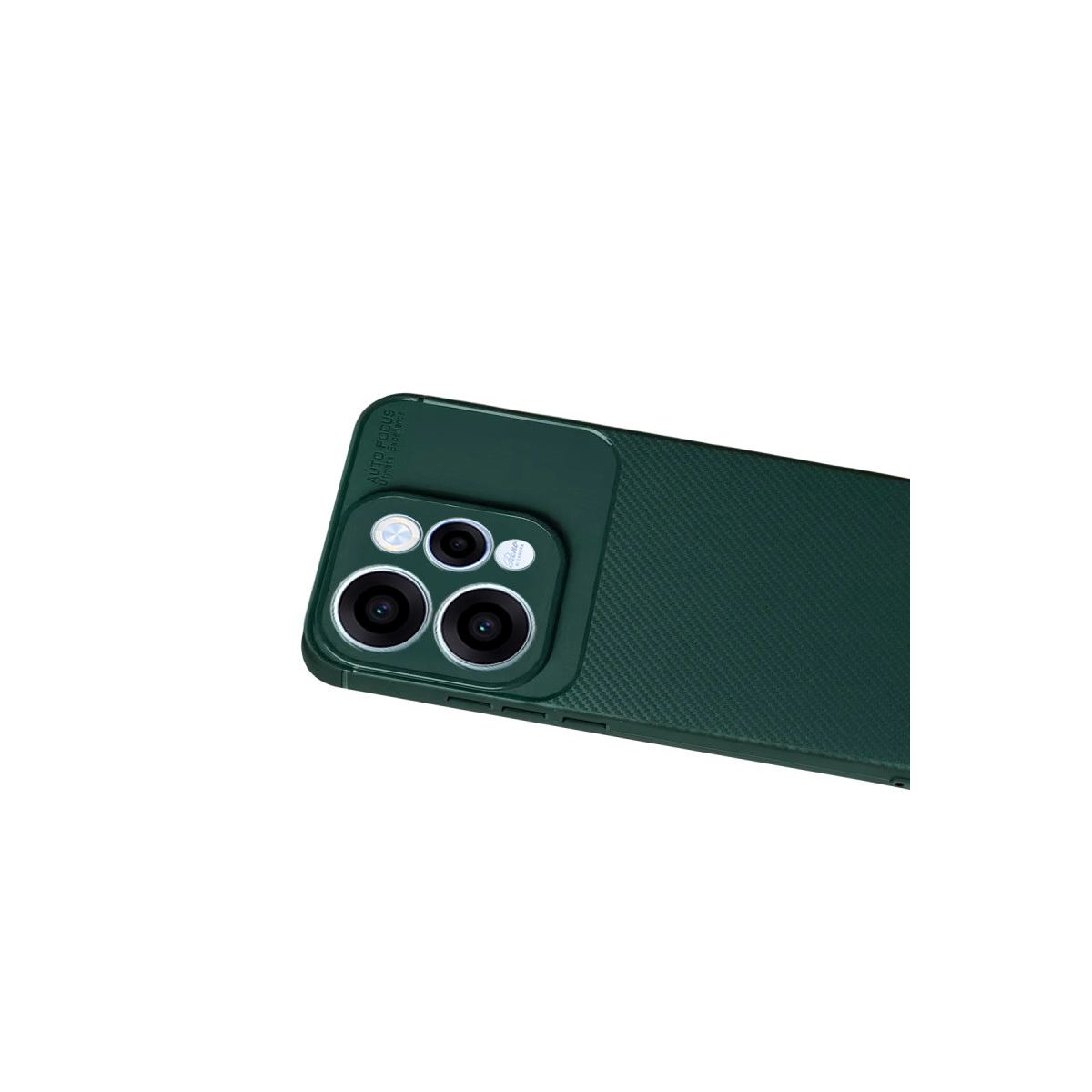 Oppo Reno 15 Auto Focus Karbon Kapak - Koyu Yeşil