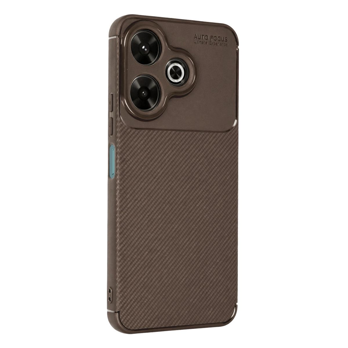 Xiaomi Redmi 13 4g Kılıf Auto Focus Karbon Kapak - Kahverengi