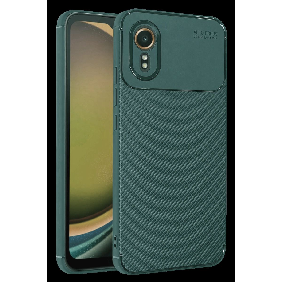 Samsung Galaxy Xcover 7 Kılıf Auto Focus Karbon Kapak - Yeşil