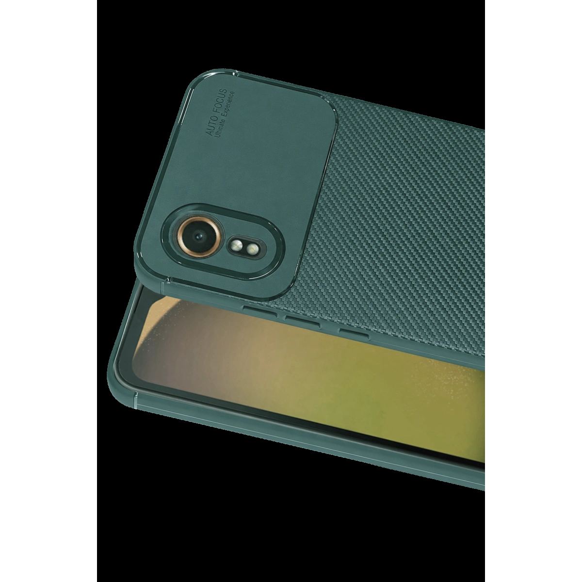 Samsung Galaxy Xcover 7 Kılıf Auto Focus Karbon Kapak - Yeşil