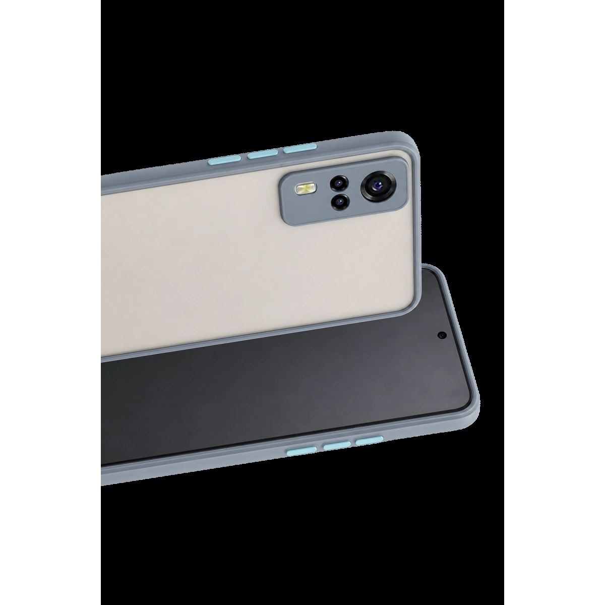 Vivo Y53s Kılıf Montreal Silikon Kapak - Gri