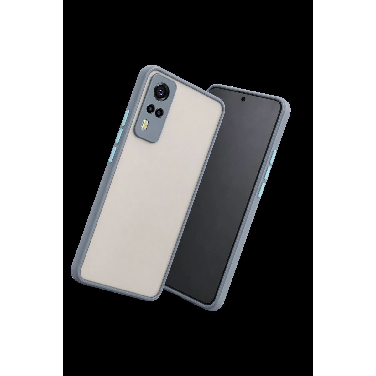 Vivo Y53s Kılıf Montreal Silikon Kapak - Gri