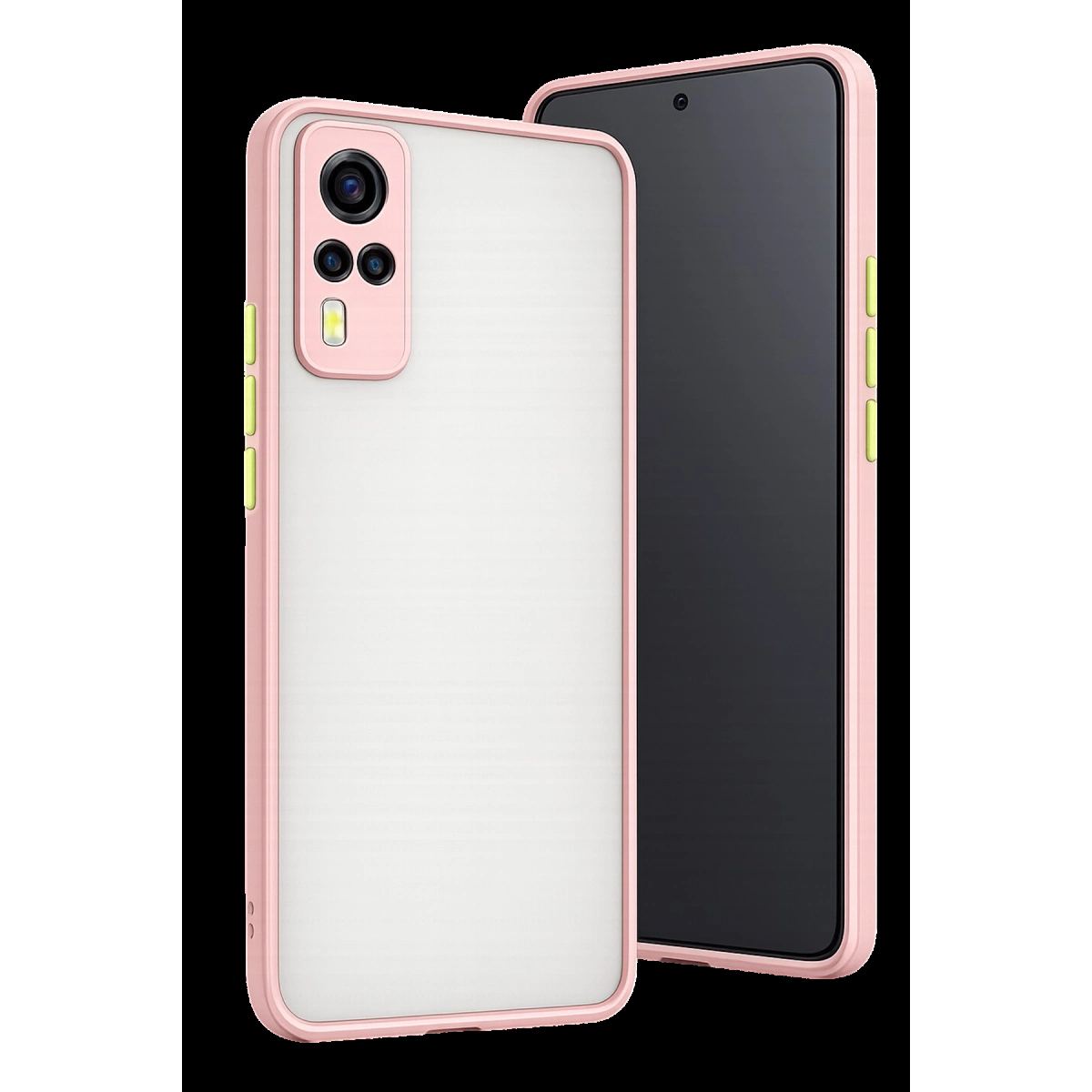 Vivo Y53s Kılıf Montreal Silikon Kapak - Pembe