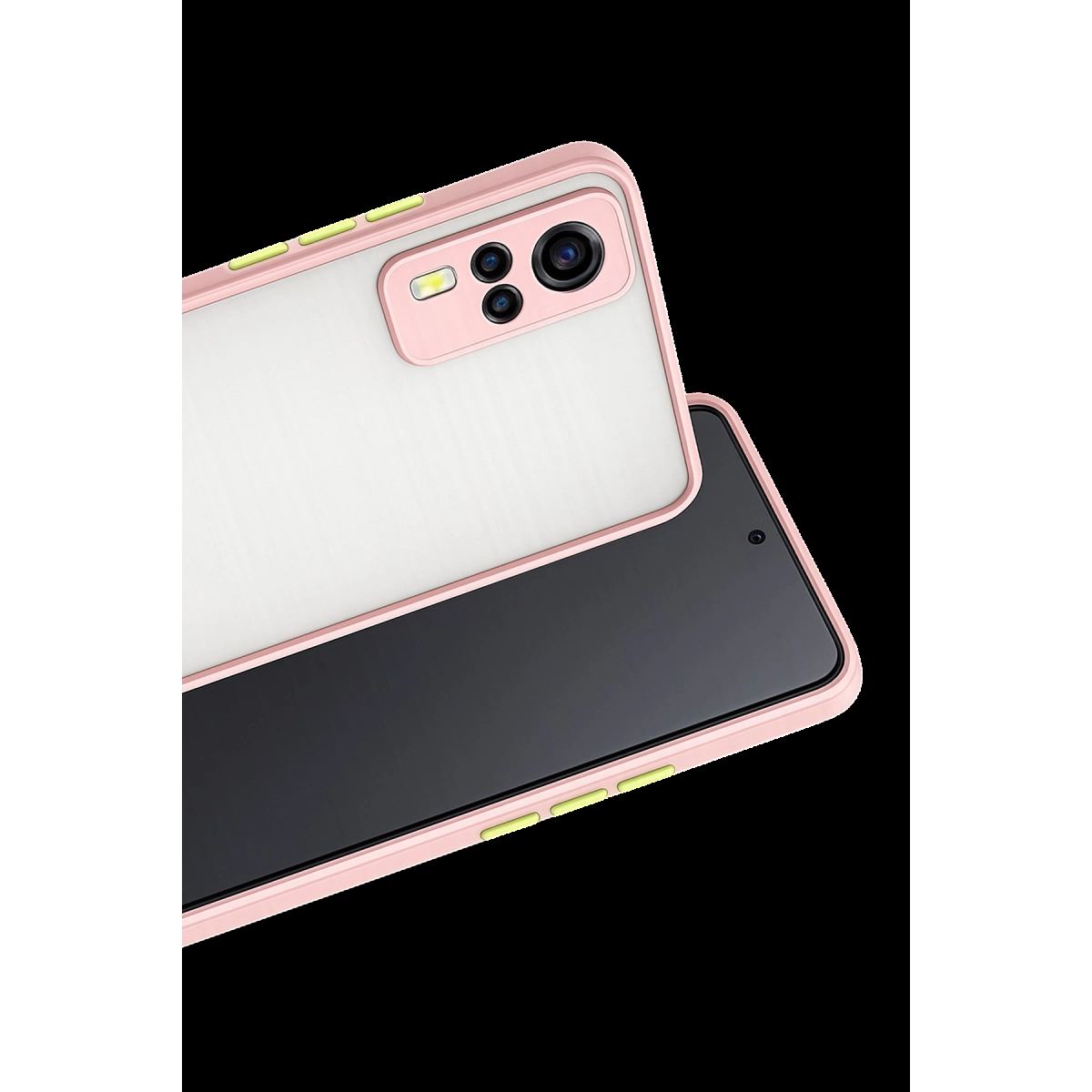 Vivo Y53s Kılıf Montreal Silikon Kapak - Pembe