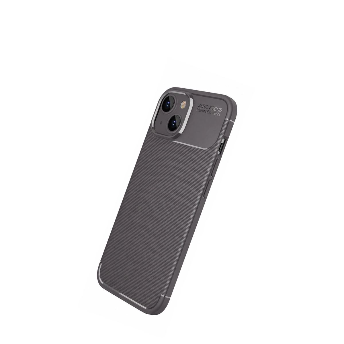 Apple İphone 14 Kılıf Auto Focus Karbon Kapak - Gri