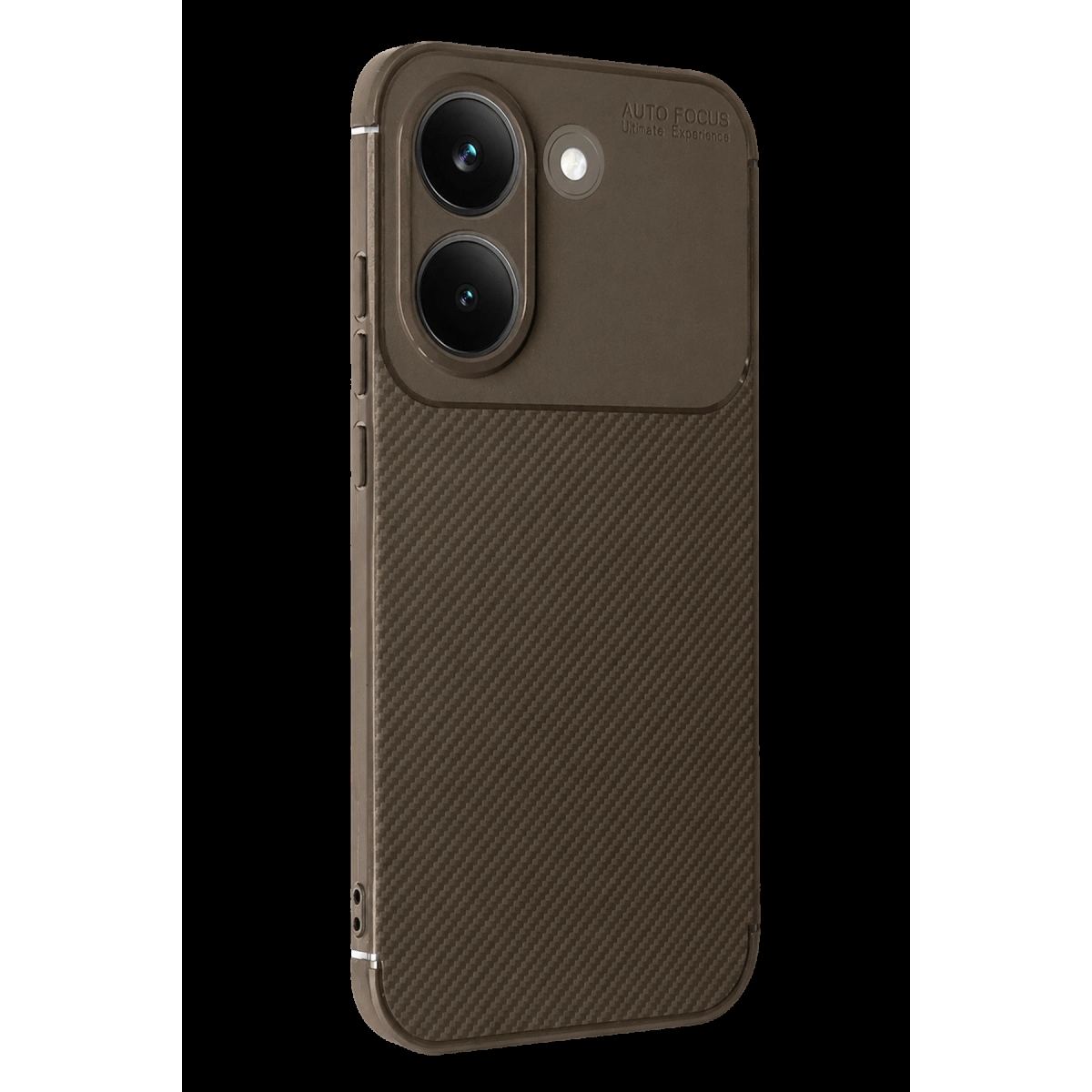 Xiaomi Poco X8 Pro Auto Focus Karbon Kapak - Kahverengi