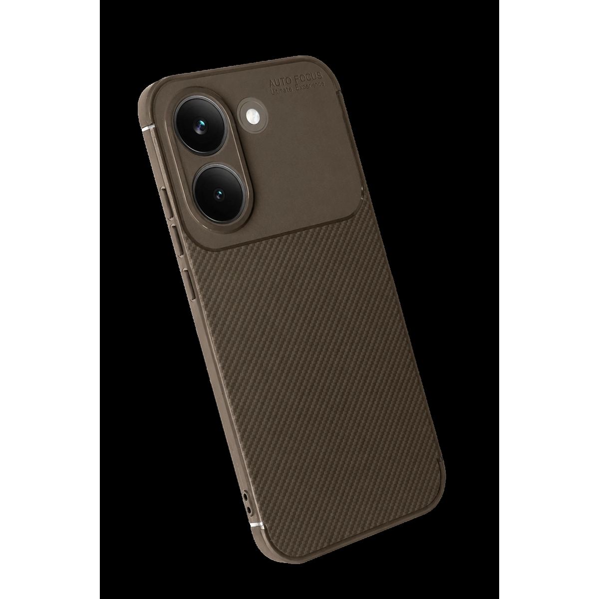 Xiaomi Poco X8 Pro Auto Focus Karbon Kapak - Kahverengi