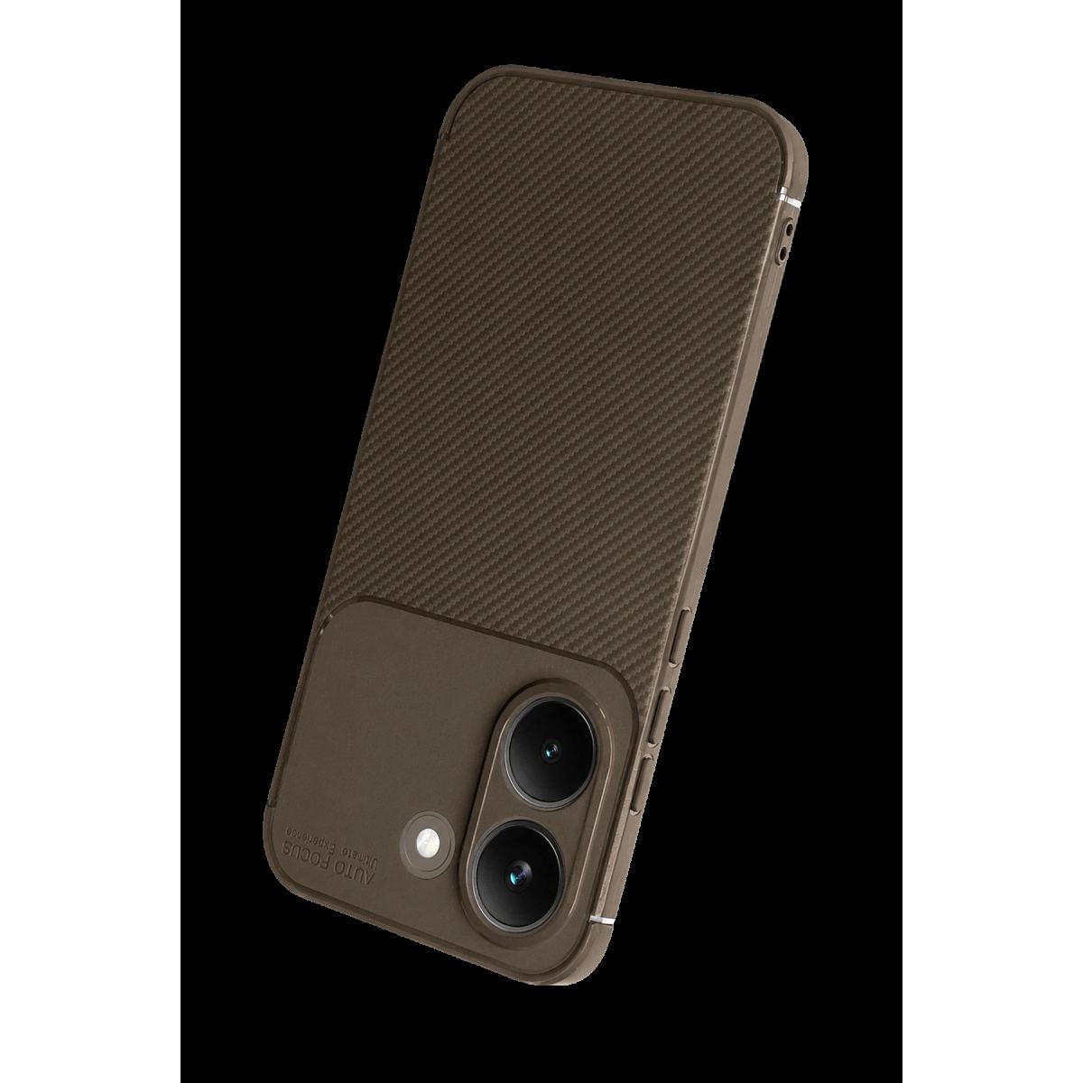 Xiaomi Poco X8 Pro Auto Focus Karbon Kapak - Kahverengi
