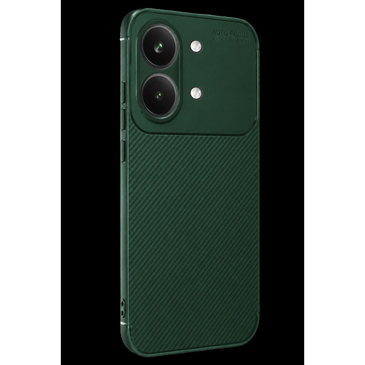 Xiaomi Poco X8 Pro Max Auto Focus Karbon Kapak - Koyu Yeşil