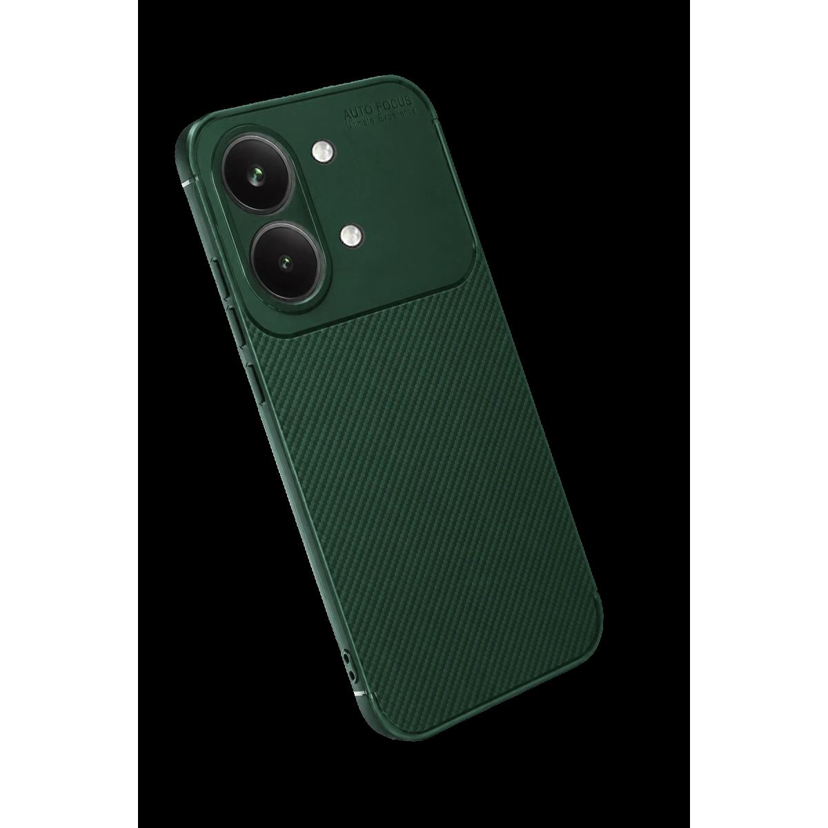 Xiaomi Poco X8 Pro Max Auto Focus Karbon Kapak - Koyu Yeşil