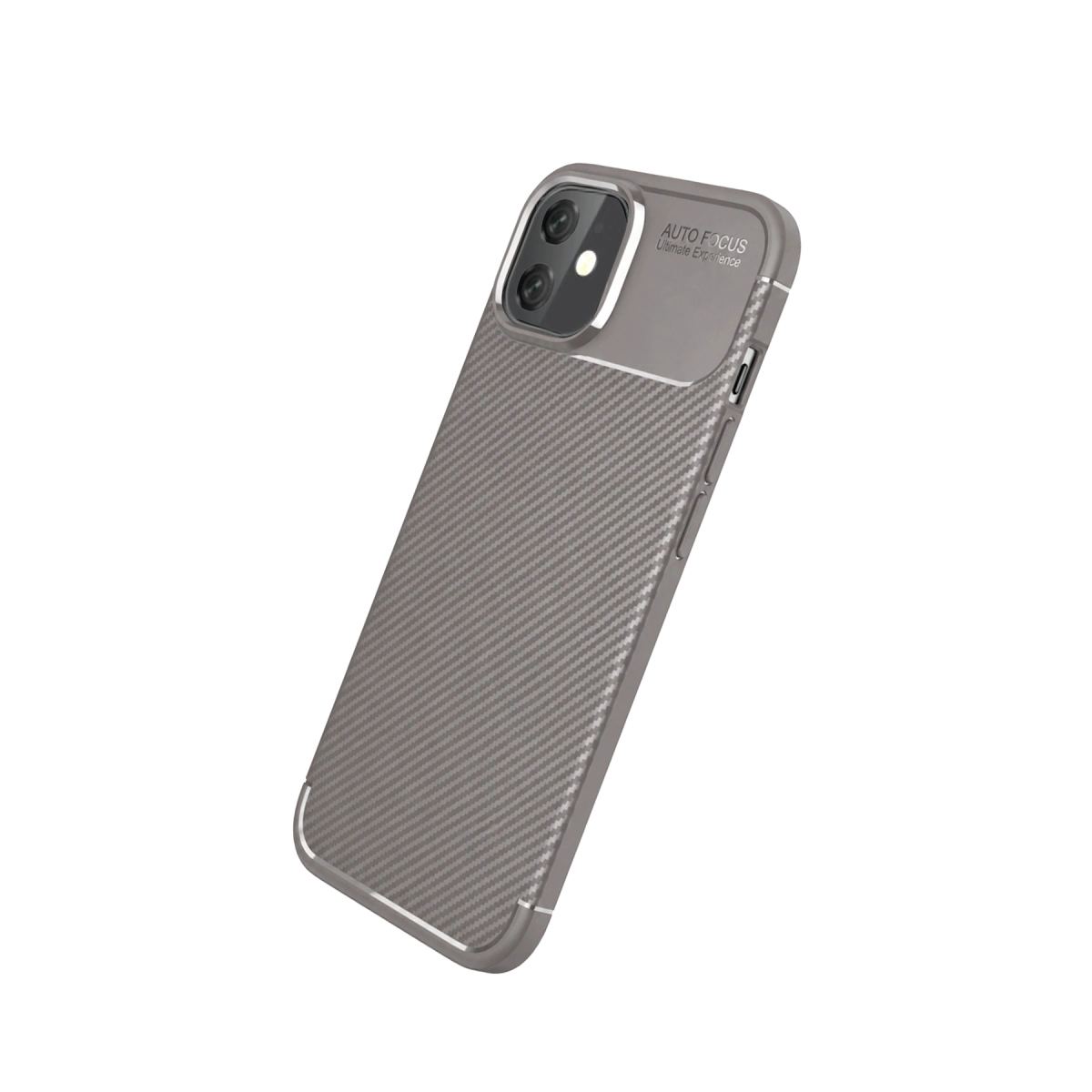 Apple İphone 11 Kılıf Auto Focus Karbon Kapak - Gri