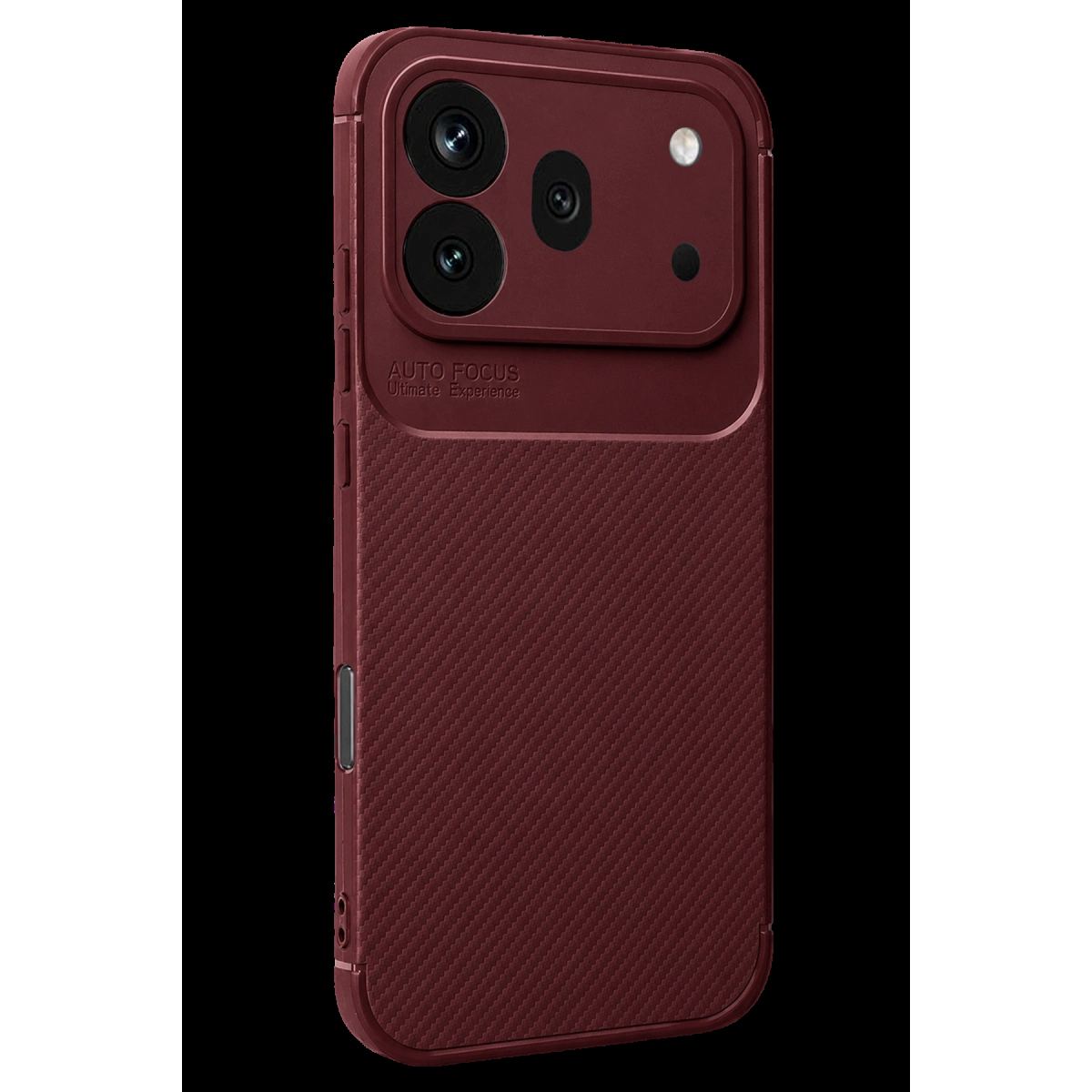 Huawei Honor 600 Pro Auto Focus Karbon Kapak - Bordo