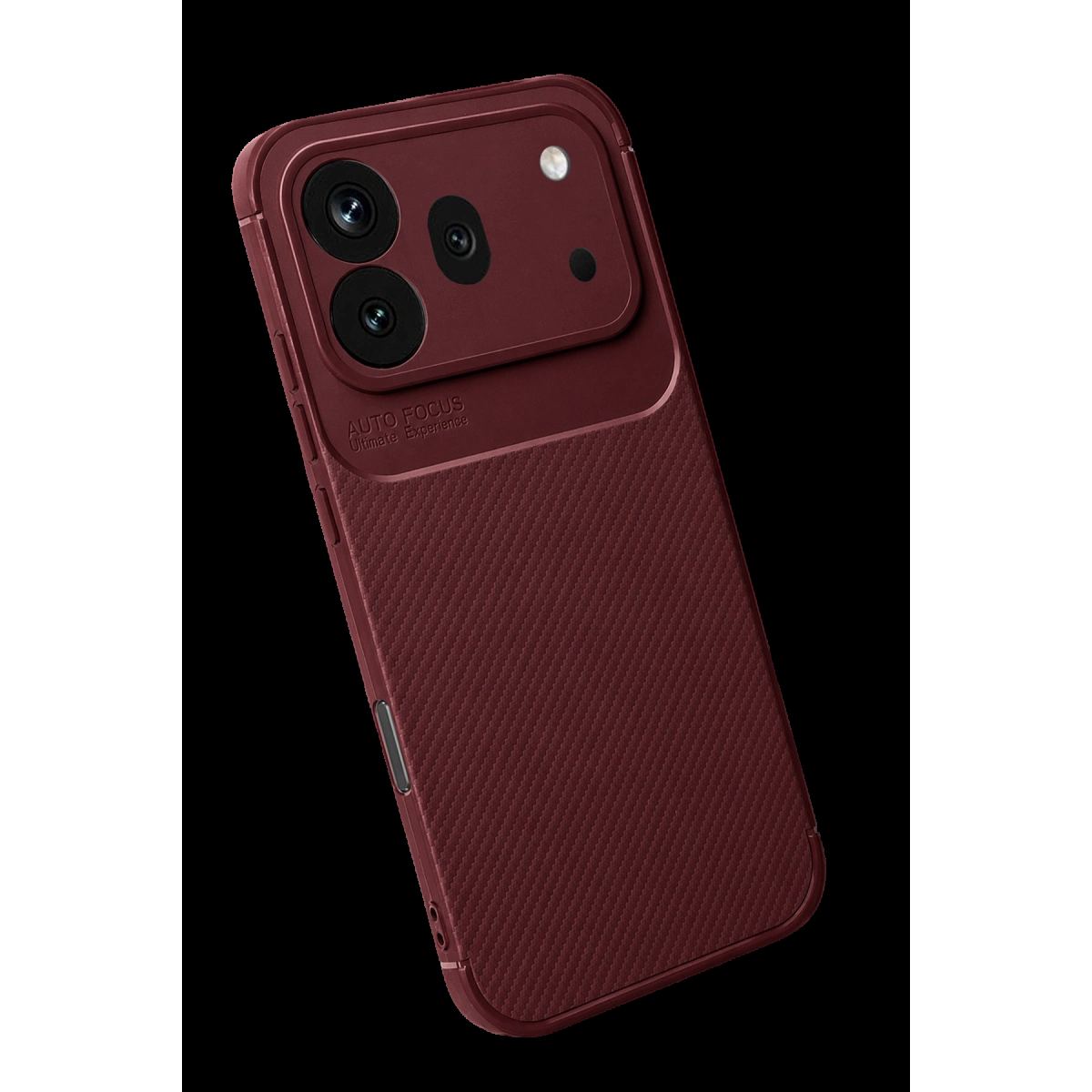 Huawei Honor 600 Pro Auto Focus Karbon Kapak - Bordo