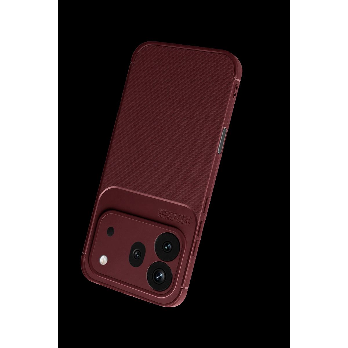 Huawei Honor 600 Pro Auto Focus Karbon Kapak - Bordo