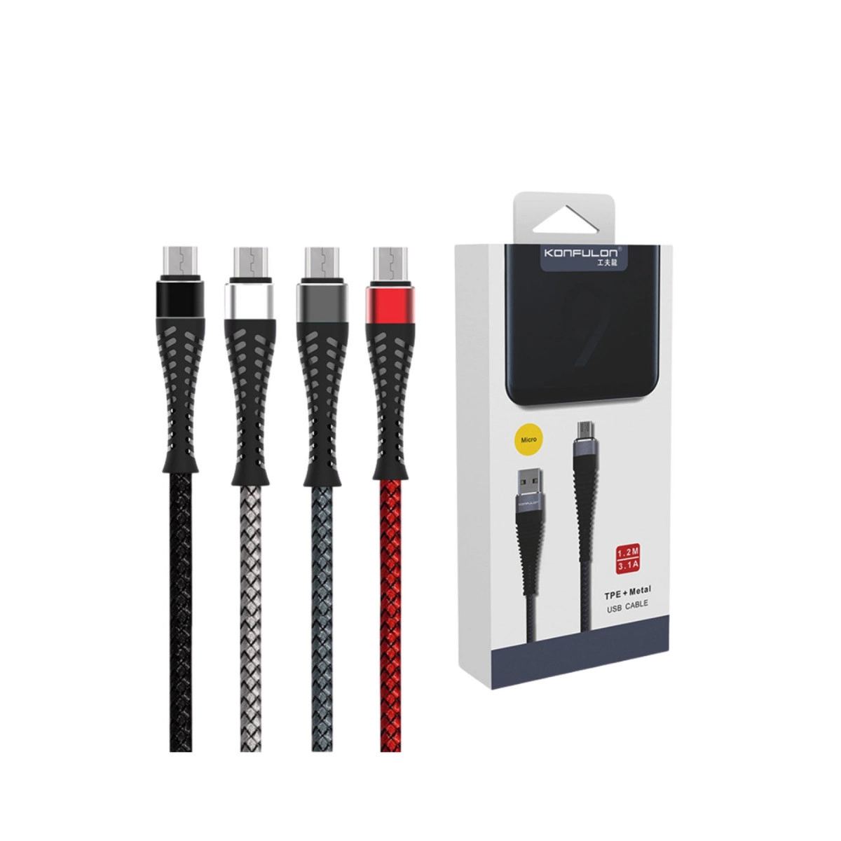 S61 Micro Usb Kablo 1.2m 2.1a - Kırmızı