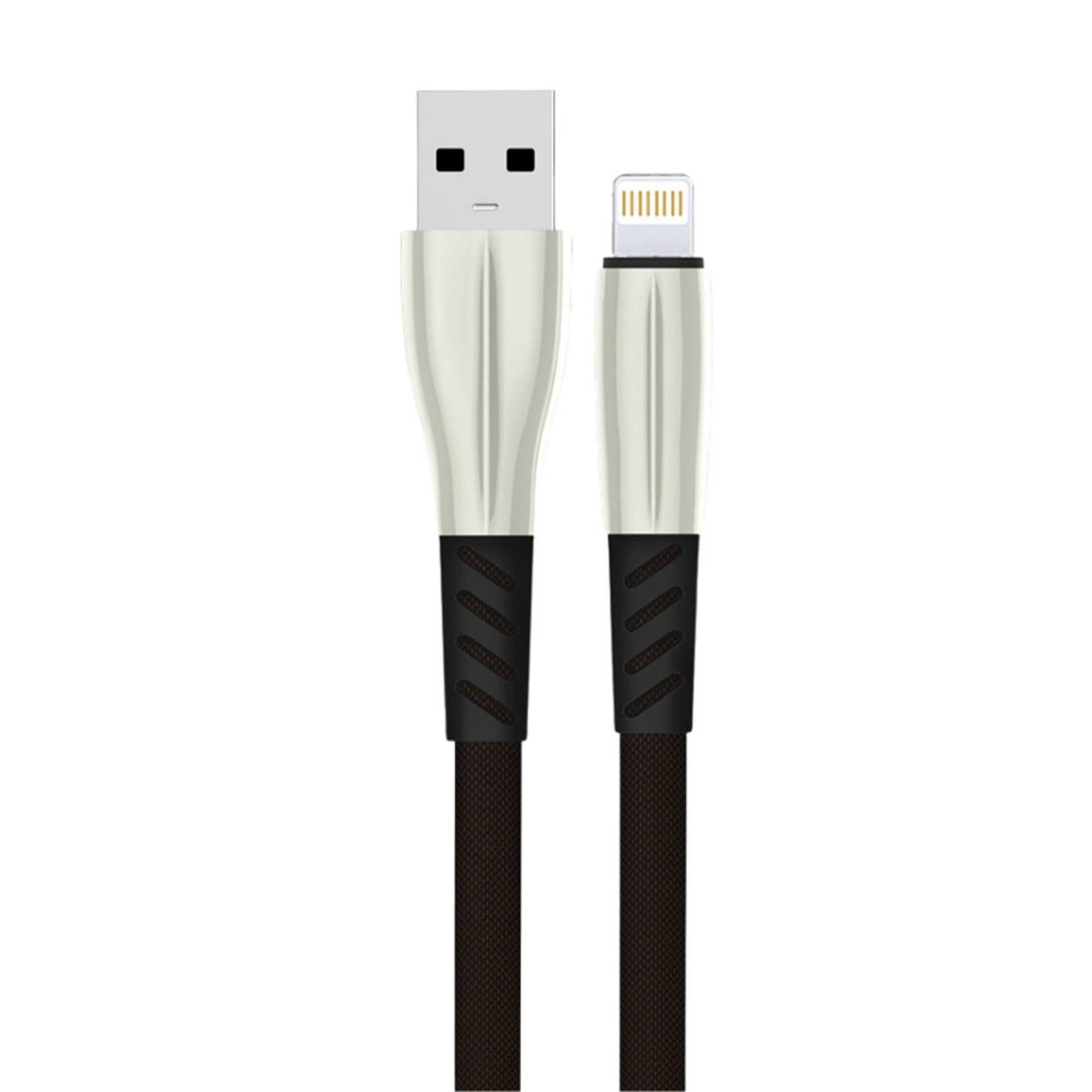 S89 Metal Uçlu Lightning Kablo İphone Uyumlu 1m 2.4a - Siyah