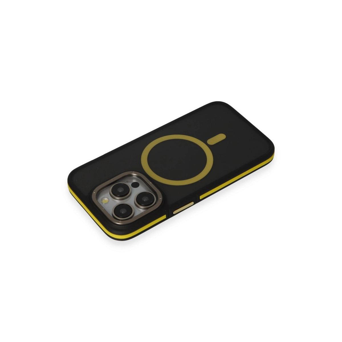 Joko Apple İphone 14 Pro Kılıf Rocky Magsafe Kapak - Siyah-sarı