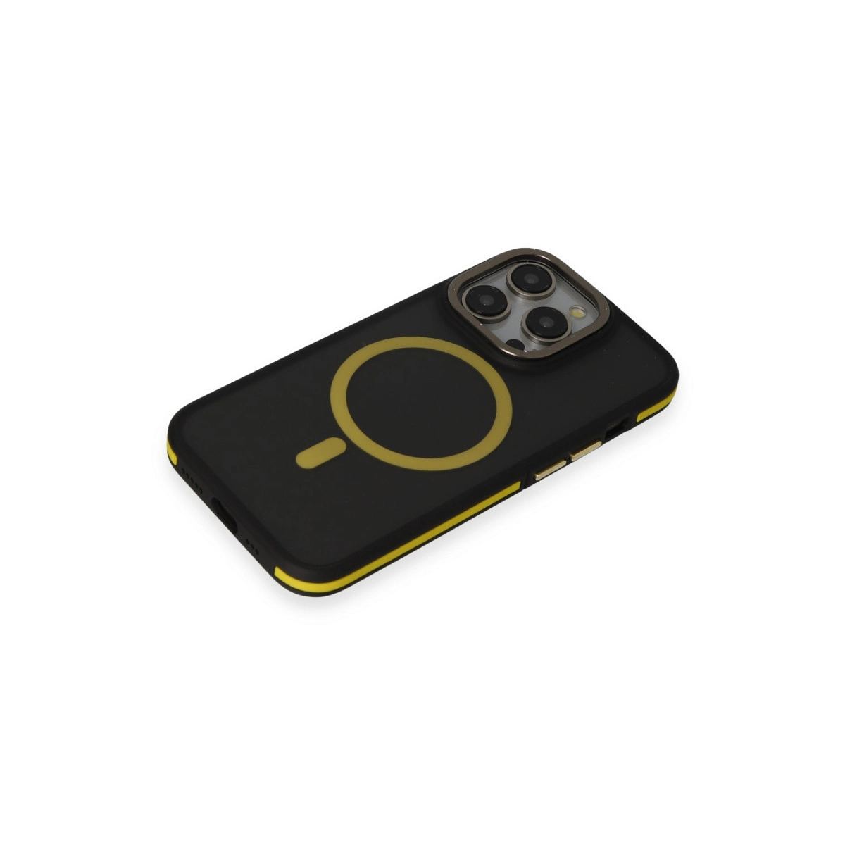 Joko Apple İphone 14 Pro Kılıf Rocky Magsafe Kapak - Siyah-sarı