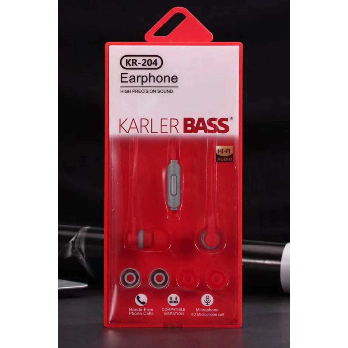 Kr-204 Kablolu Kulaklık - Kırmızı