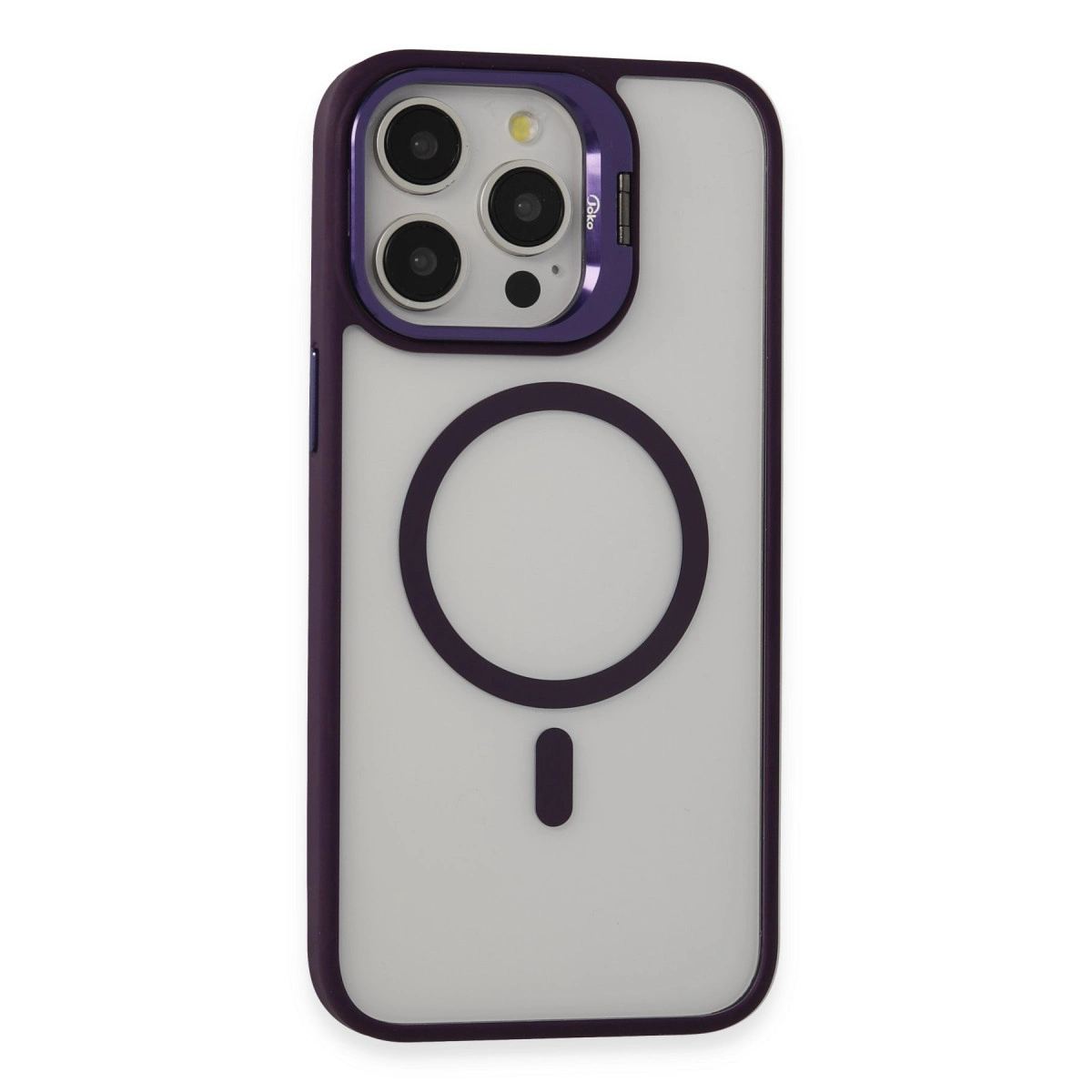 Joko Apple İphone 14 Pro Kılıf Roblox Lens Magsafe Standlı Kapak - Derin Mor