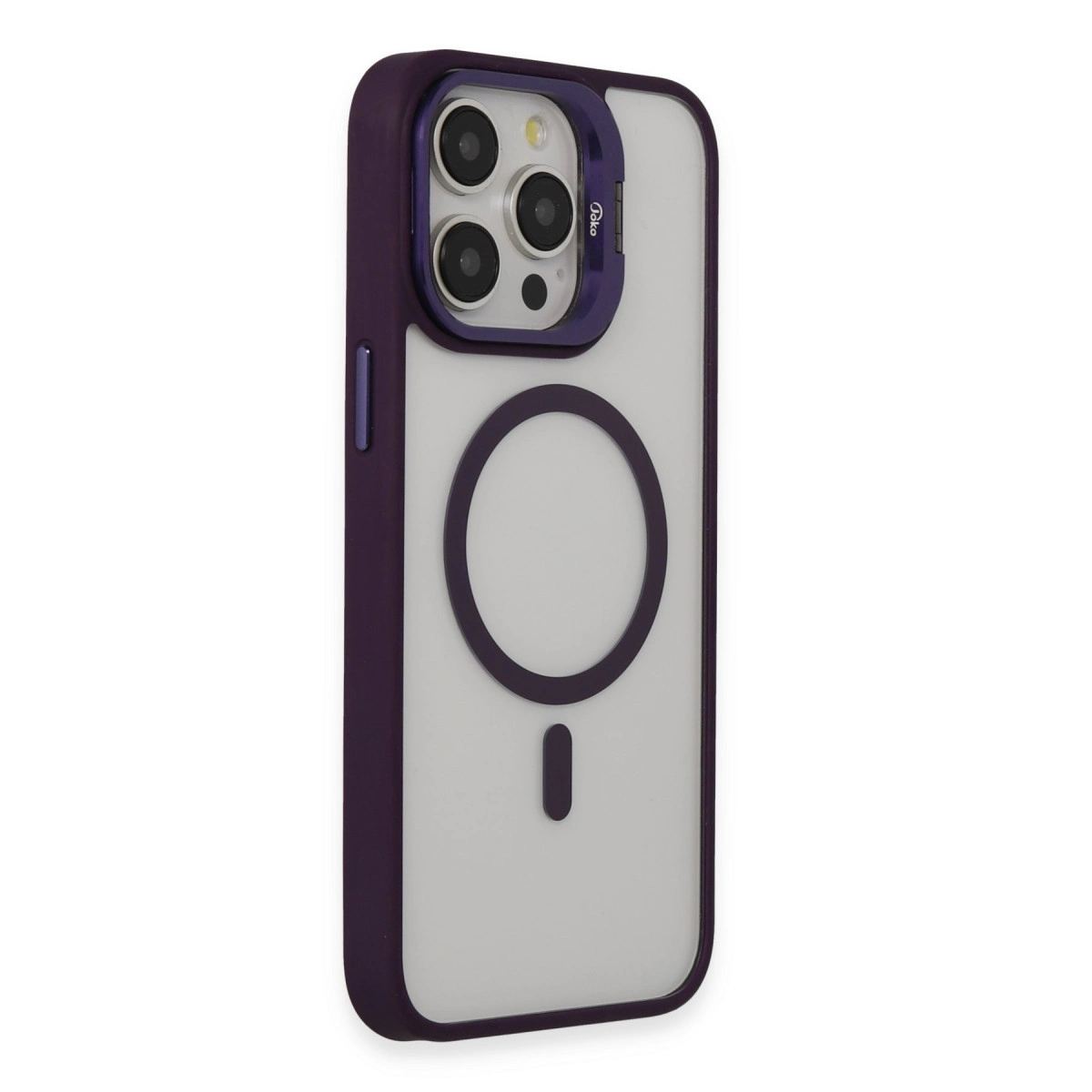 Joko Apple İphone 14 Pro Kılıf Roblox Lens Magsafe Standlı Kapak - Derin Mor