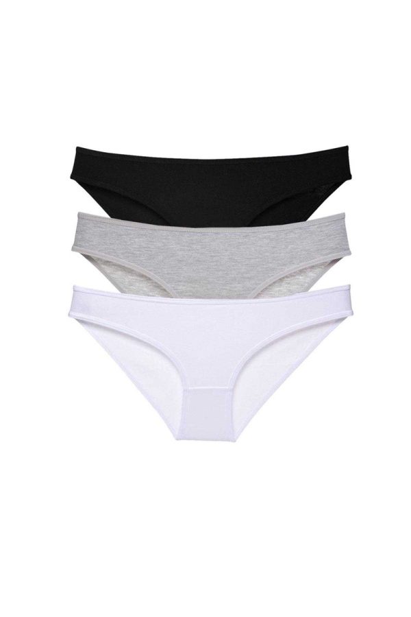 609524d065334-48.jpg 3 adet Süper Eko Set Likralı Kadın Slip Külot Siyah Gri Beyaz