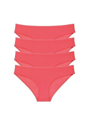 609533798f6fd-64.jpg 4 adet Süper Eko Set Likralı Kadın Slip Külot Kırmızı