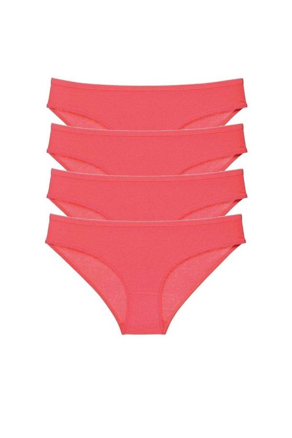609533798f6fd-64.jpg 4 adet Süper Eko Set Likralı Kadın Slip Külot Kırmızı