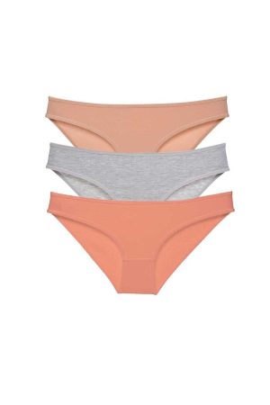 6095339813cae-66.jpg 3 adet Eko Set Likralı Kadın Slip Külot Ten Gri Pudra