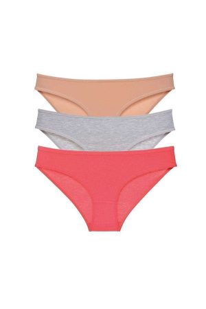 609535259e057-76.jpg 3 adet Süper Eko Set Likralı Kadın Slip Külot Ten Gri Fuşya