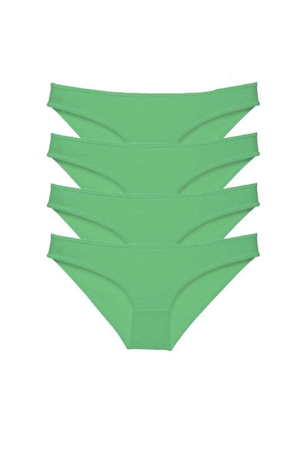 6095379f75aac-90.jpg 4 adet Süper Eko Set Likralı Kadın Slip Külot Yeşil