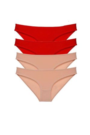 60969cf022258-144.jpg 4 adet Eko Set Likralı Kadın Slip Külot Kırmızı Ten